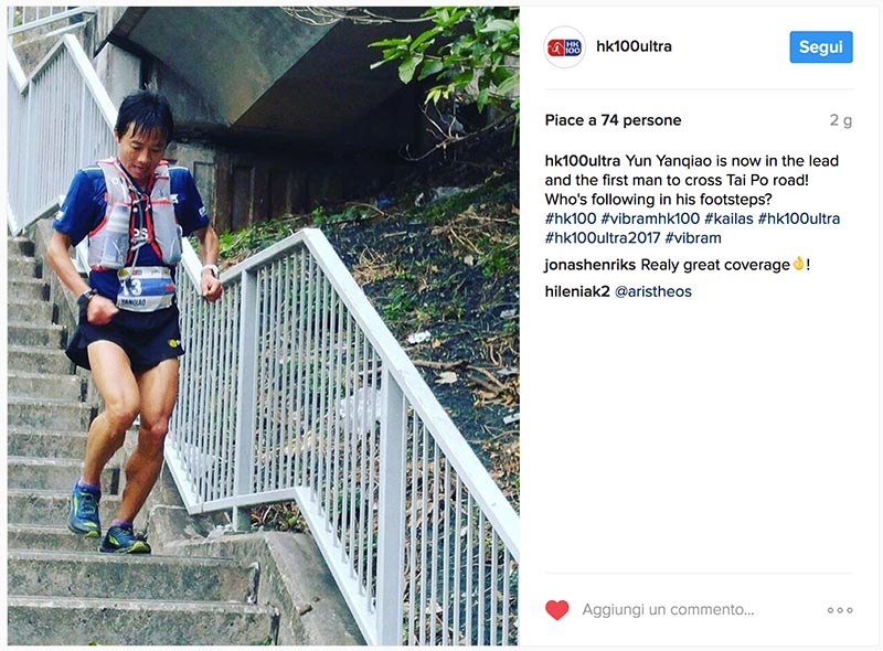 Vibram Hong Kong 100 Ultra Trail Race winner Yun Yanqiao